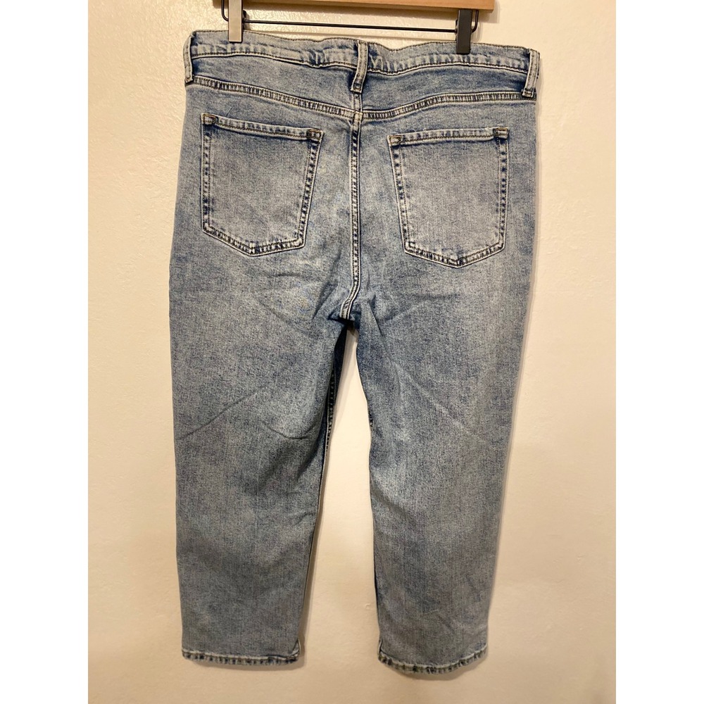 Banana Republic Premium Denim High Rise Straight Light Wash Jeans 32 Short - Picture 4 of 11